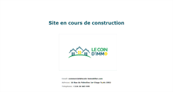 Desktop Screenshot of lecoin-immobilier.com